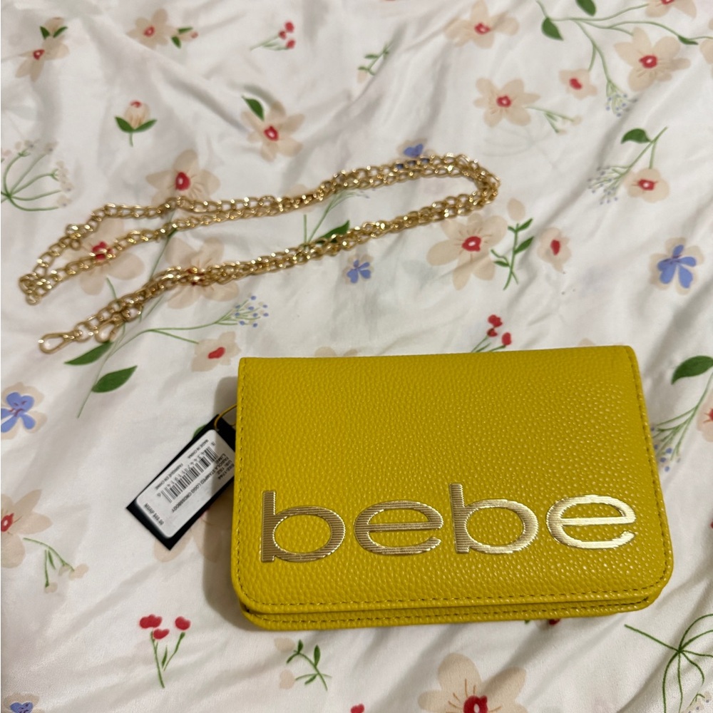 Bebe Crossbody Clutch with Gold Chain